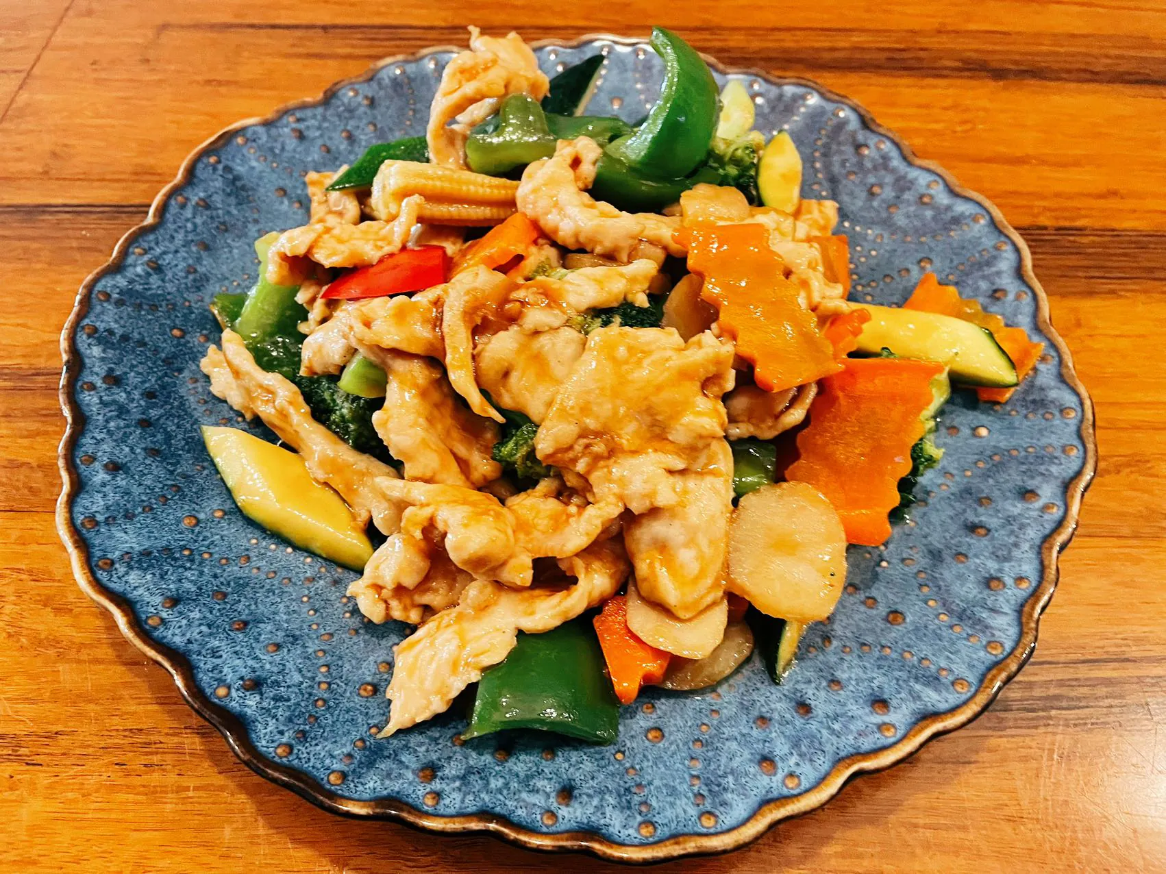 Chicken with mixed vegetables at Wukong Asian Restaurant in Hilldale