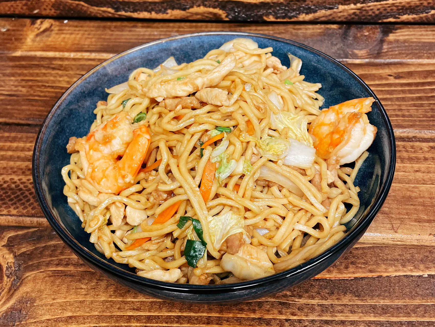 House special lo mein with shrimp, chicken and vegetables at Wukong Asian Restaurant in Hilldale