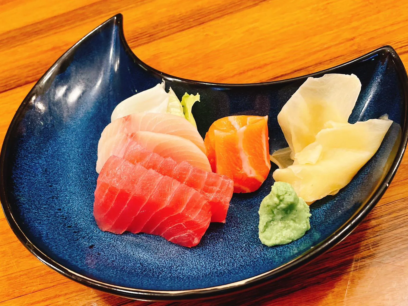 Sashimi appetizer with tuna and salmon at Wukong Asian Restaurant in Hilldale