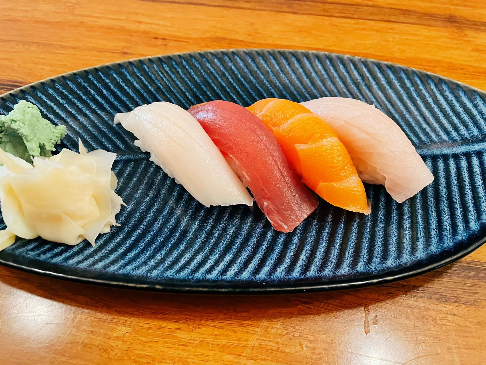 Sushi appetizer with assorted nigiri at Wukong Asian Restaurant in Hilldale